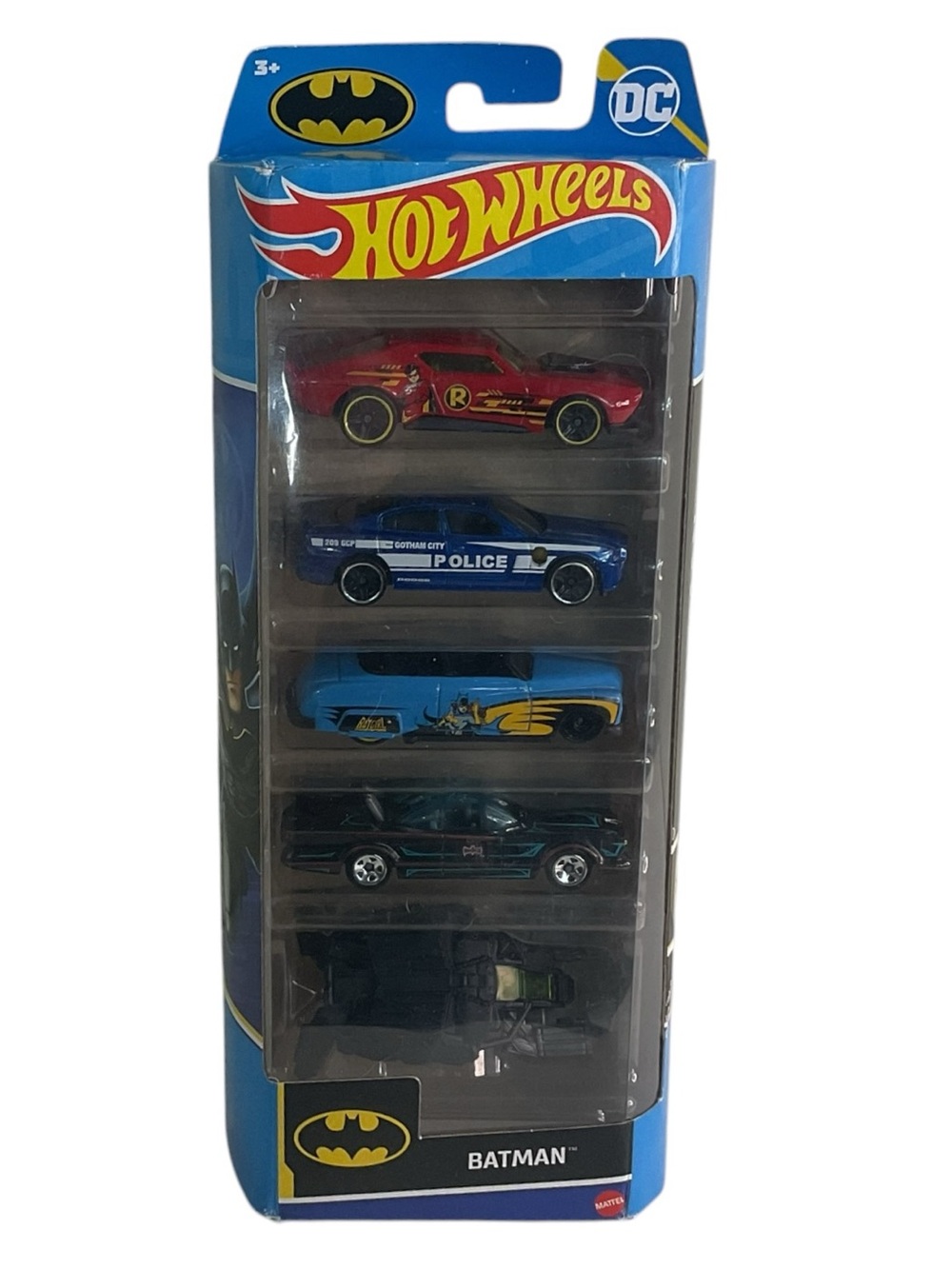 Hot Wheels Batman 5-Pack DC Muscle Bound Dodge Charger 49 Merc Batmobile The Bat